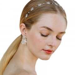 Wholesale Flower Hair Band Headdress Bridal Jewelry Exquisite Simple Diamond Encrusted Headband