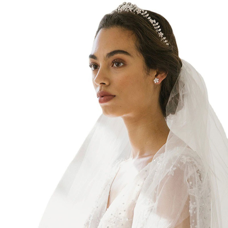 Wholesale Light Luxury Flowers Zircon Hair Band Wedding Accessories Fashion Temperament Wedding Bridal Headdress