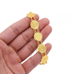 Wholesale African Bracelet Jewelry Ladies Gold Coin Bracelet
