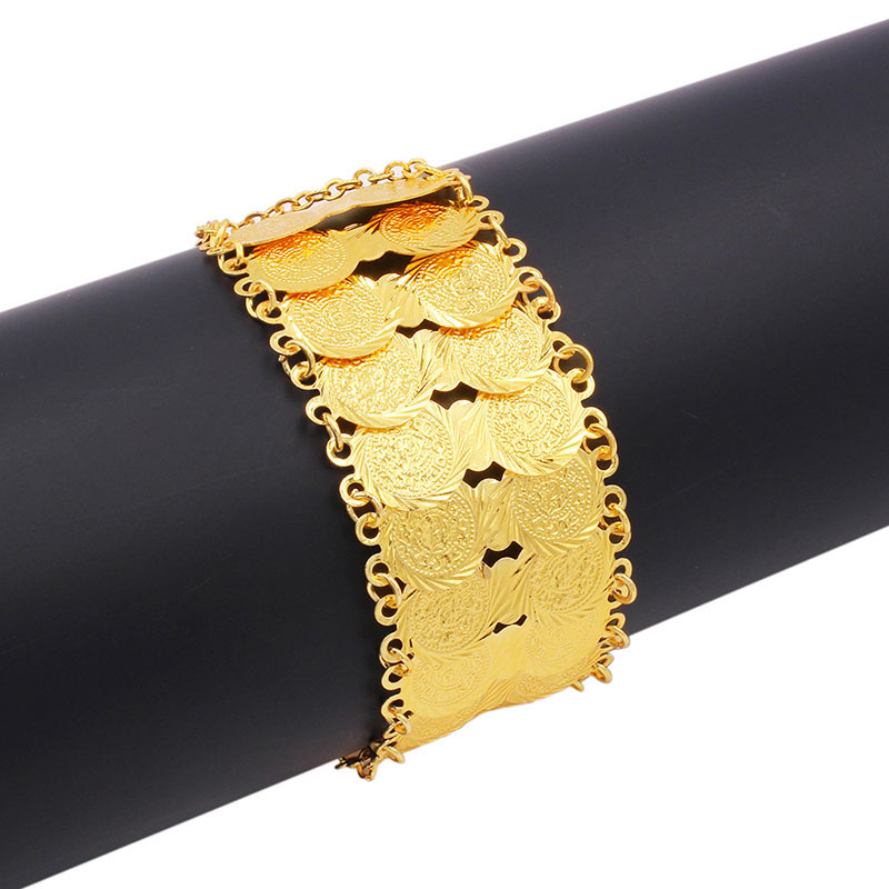 24k Coin Models Bracelet  Gold Women's Jewelry Luxury Bracelet Manufacturer