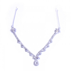 Wholesale Fashion Teardrop Forehead Chain Wedding Accessories Temperament Simple Brow Pendant Headdress