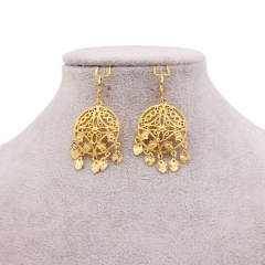 24k Gold-plated Copper Earrings African Women's Sand Gold Earrings Manufacturer