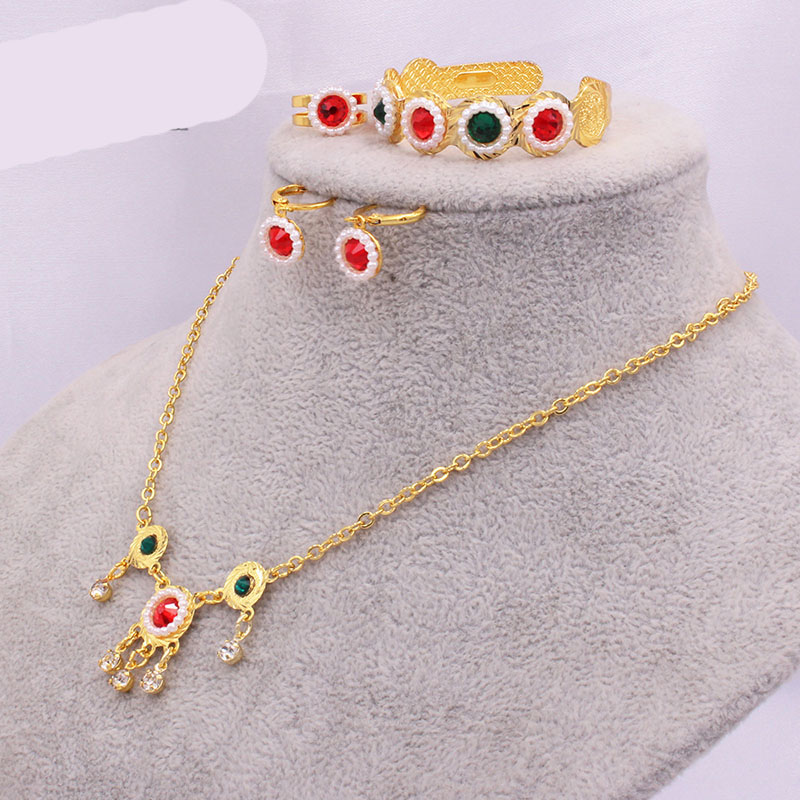 24k Goldplated Children's Jewelry Set Middle East Children's Necklace