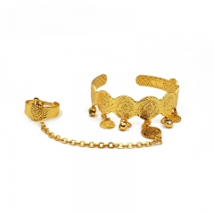 Sand Gold Bangle Dubai Children's 24k Gold Plated Copper Bracelet Girl Bracelet Manufacturer