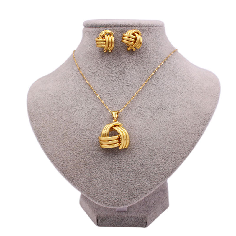 24k Gold Bridal Earring Pendant Necklace Set Manufacturer