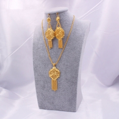 Bridal 24k Gold Set Necklace Pendant Earrings Manufacturer