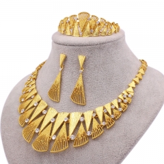 24k Gold Bridal Necklace Ring Earrings Bracelet Set Of Four Manufacturer