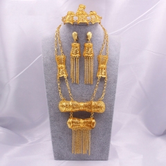 24k Gold Plated Necklace Earrings Ring Bracelet Set Of Four Supplier