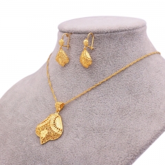 Gold 24k Wedding Necklace Earrings Set Of Two Manufacturer