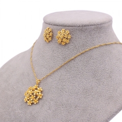 24k Gold Plated Necklace Earrings Set Of Two Supplier