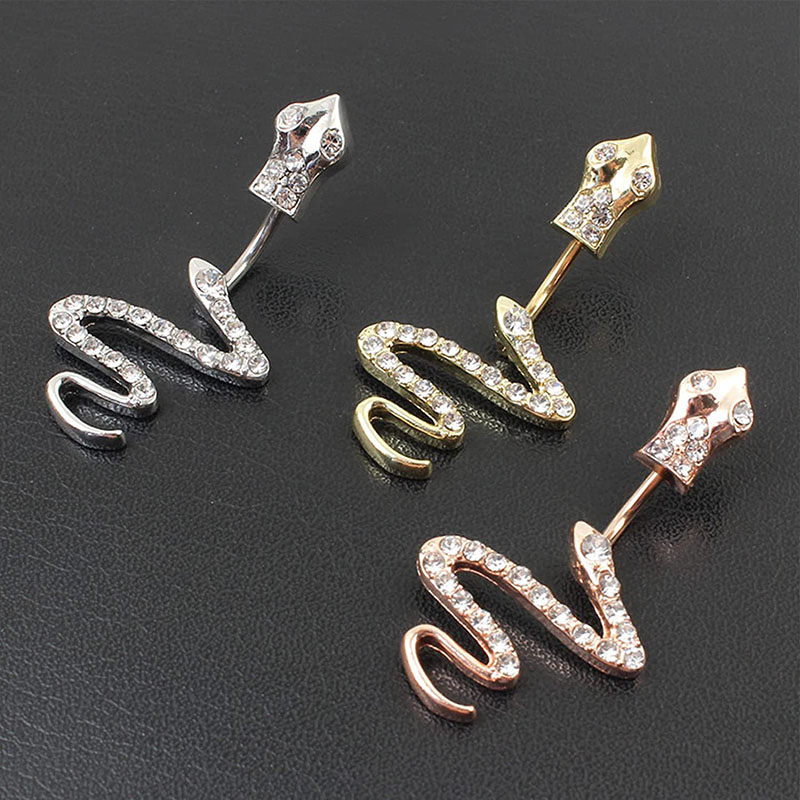 Wholesale Jewelry Snake Belly Button Ring Snake Belly Button Plating Rose Gold Small Snake Navel Ornament Piercing Jewelry