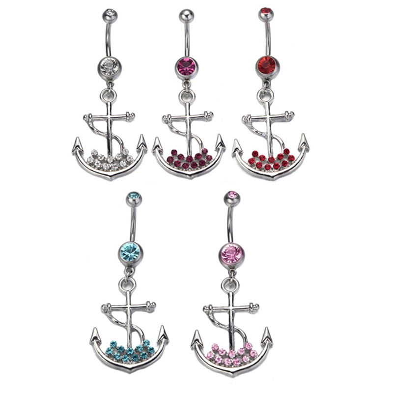 Wholesale Jewelry Cute Boat Spear Belly Button Ring With Pierced Navel