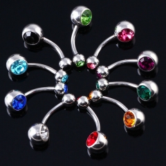 Wholesale Jewelry Double Diamond Belly Button Studs Large Diamond Belly Button Navel Studs Nipple Stud Earrings