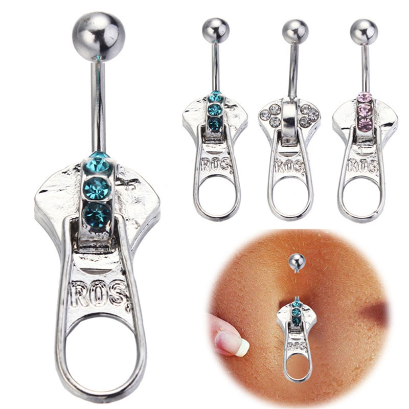 Wholesale Jewelry Zip Punk Style Belly Button Ring Belly Button Piercing