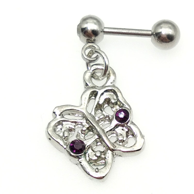 Wholesale Jewelry Stainless Steel Butterfly Ear Bone Studs
