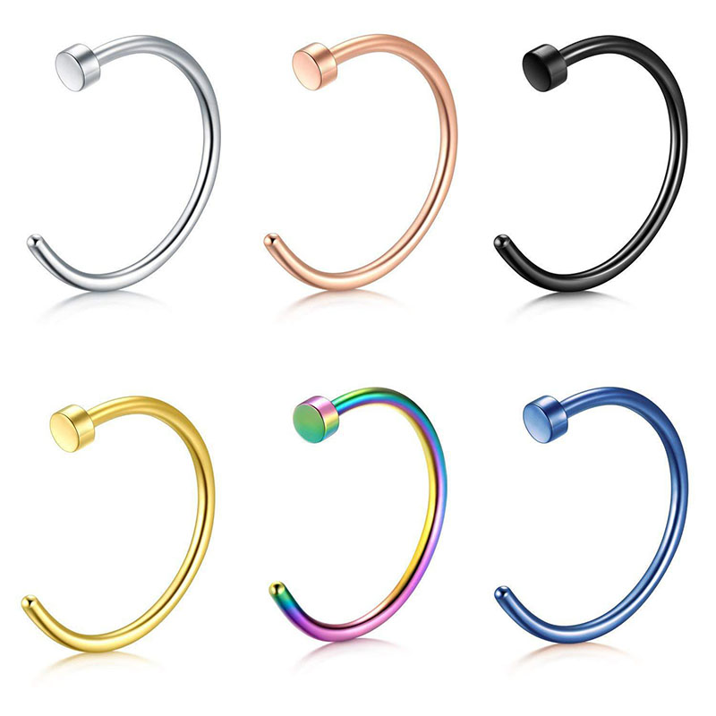 Stainless Steel C-shaped Anti-allergy Nose Stud Distributor