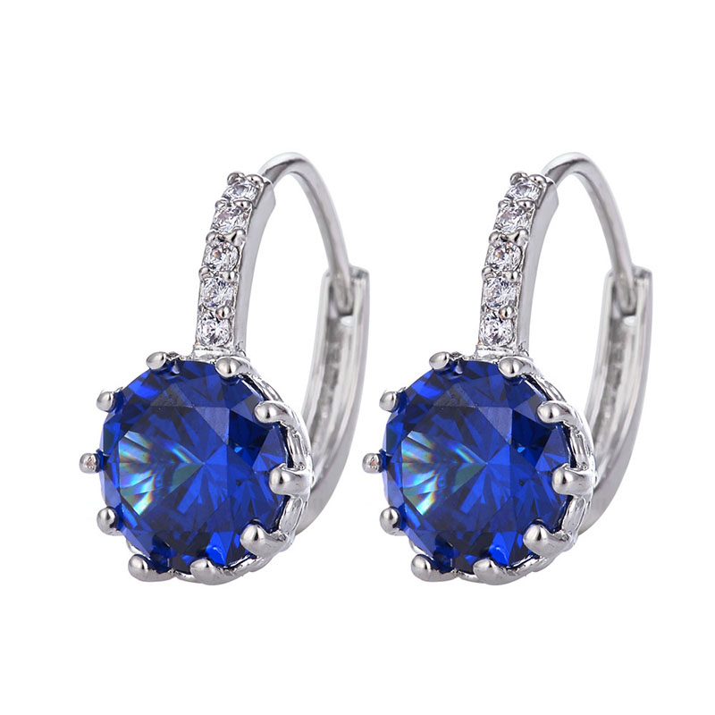 Korean Fashion Aaa Super Sparkly Zirconia Earrings Buckle Distributor