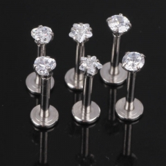 Zirconia Stud Lip Stud Female Piercing Distributor