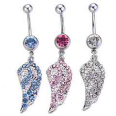 Wholesale Jewelry One-sided Wing Belly Button Ring Belly Button