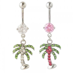 Zirconia Coconut Belly Button Ring Distributor