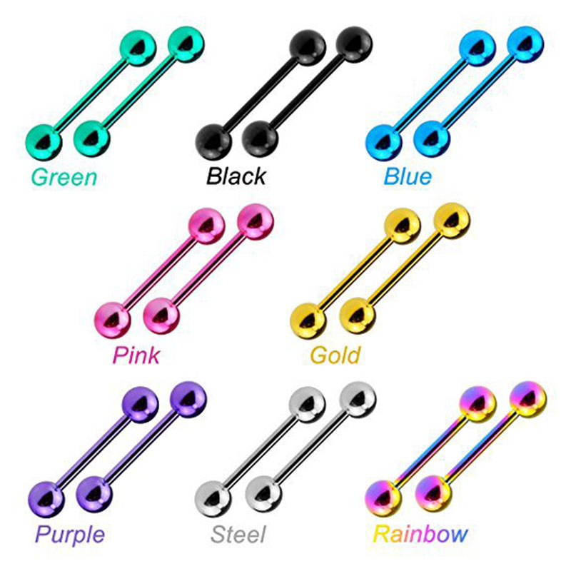 Nipple Ring Tongue Studs With Straight Rods Distributor