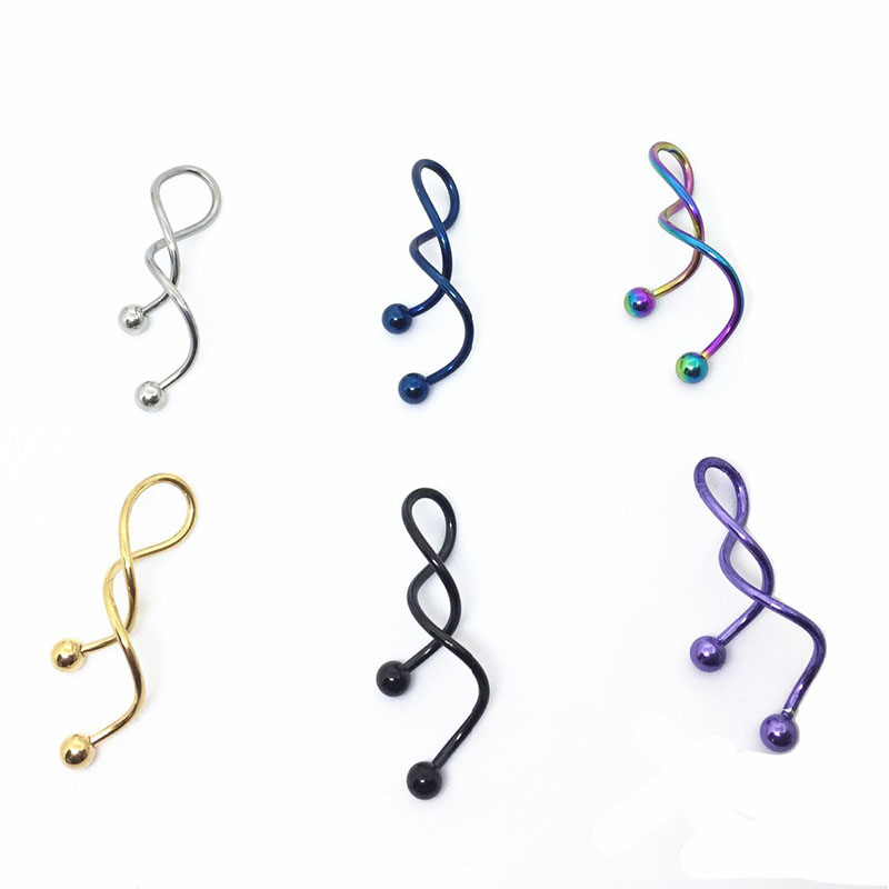Stainless Steel Personalized Exaggerated Twist-shaped Earrings Pierced Distributor