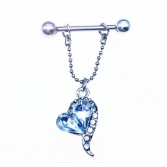 Pendant Heart Shaped Breast Ring Punk Style Distributor