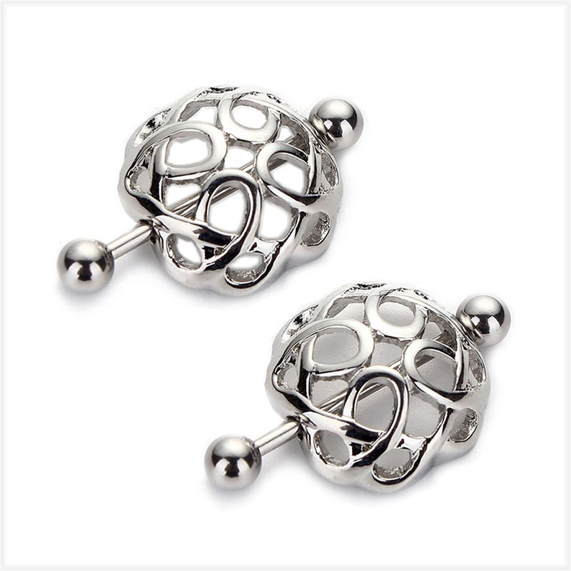 Wholesale Jewelry Hollowed Out Turtle Nipple Ring Punk
