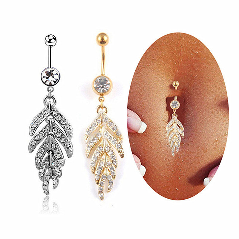 Leaf And Feather Belly Button Ring Manufacturer