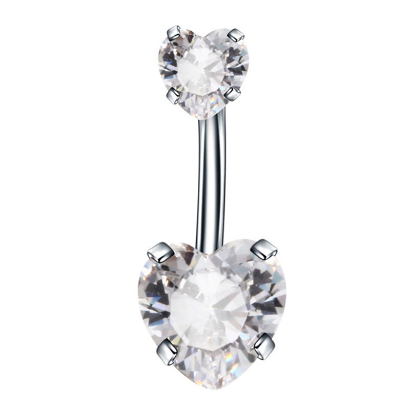 Heart Shaped Zirconia Belly Button Rings Distributor