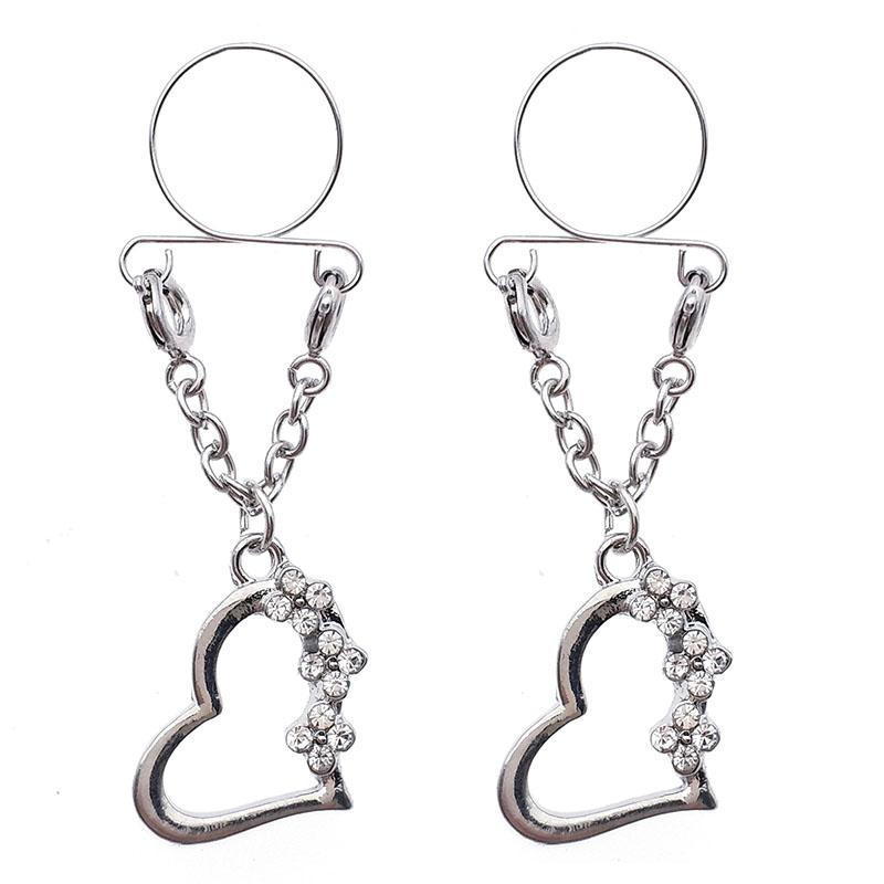 Fake Nipple Ring With Heart-shaped Flower Adjustable Distributor
