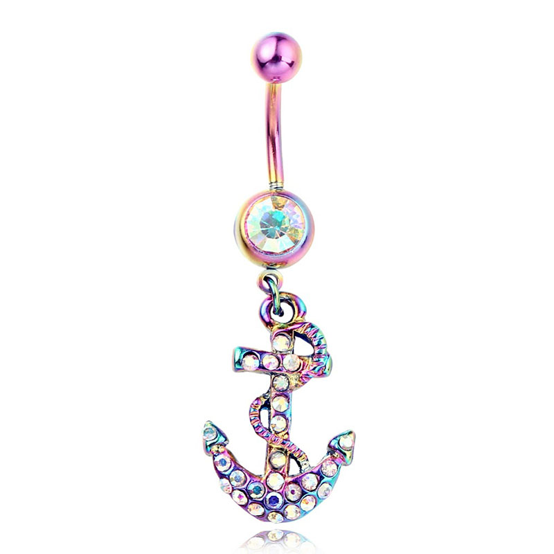 Boat Spear Coloured Plated Navel Studs Distributor