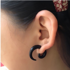 Acrylic Ear Expander Black Snail Spiral Piercing Distributor