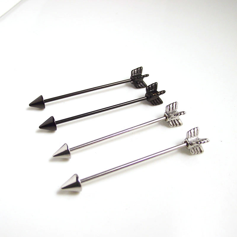 Long Stem Ear Bone Studs Arrow Feather Piercing Distributor