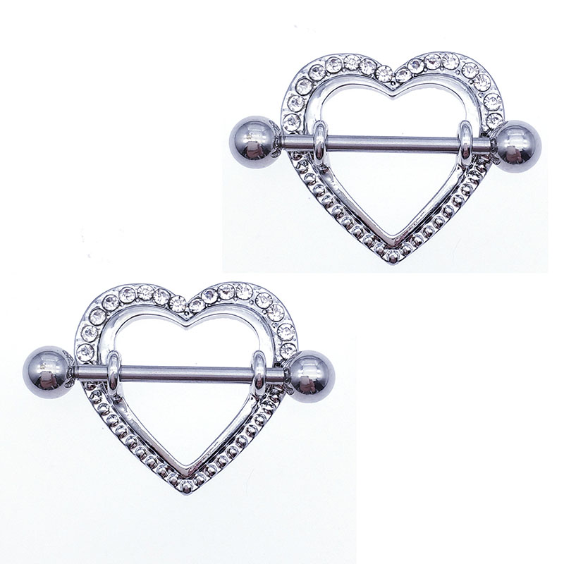 Heart Shaped Nipple Ring Punk Style Distributor