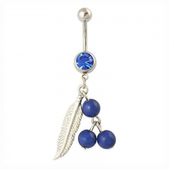 Turquoise Bead Feather Belly Button Ring Distributor