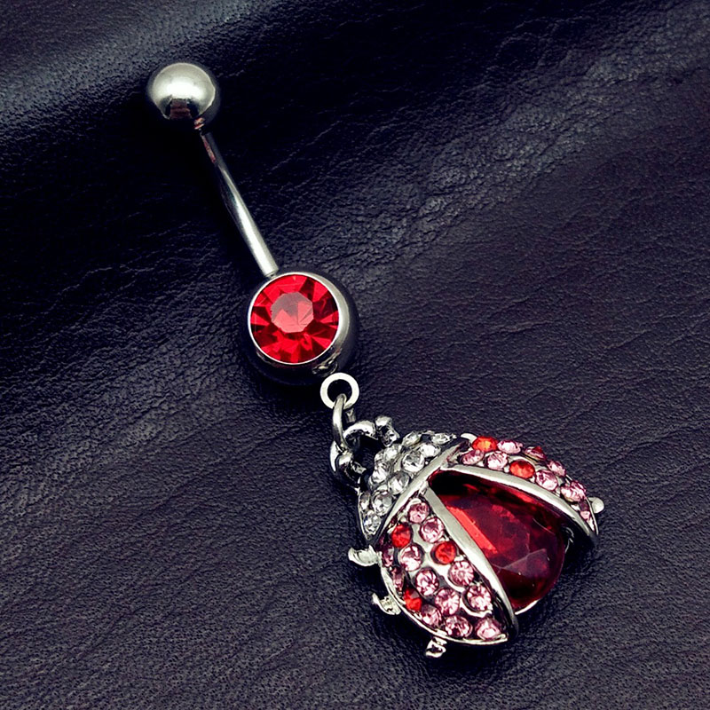 Personalized Ladybird Belly Button Rings With Seven Stars Distributor