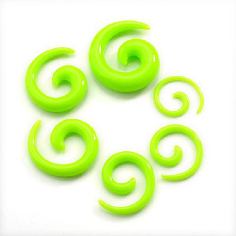 Acrylic Ear Expander Green Snail Spiral Piercing Distributor