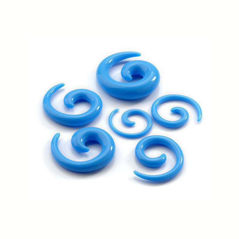 Acrylic Ear Flaring Blue Snail Spiral Piercing Distributor