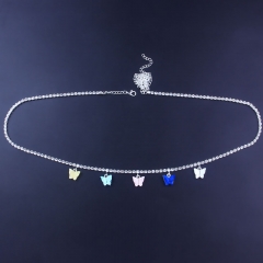 Wholesale Butterfly Waist Chain Shiny Rhinestone Butterfly Waist Chain Ins Temperament Simple Accessories