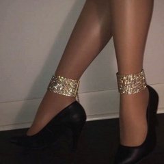 Wholesale 8 Rows Of Sexy Nightclub Flash Diamond Foot Ornaments Full Of Diamonds Wide Version Of The Anklet