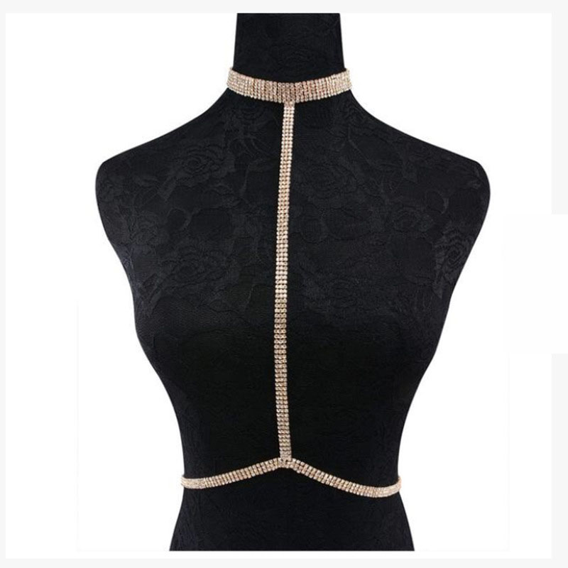 Bikini Body Chain Sexy Flash Diamond Summer Fashion Exquisite Sexy Jewelry Necklace Manufacturer