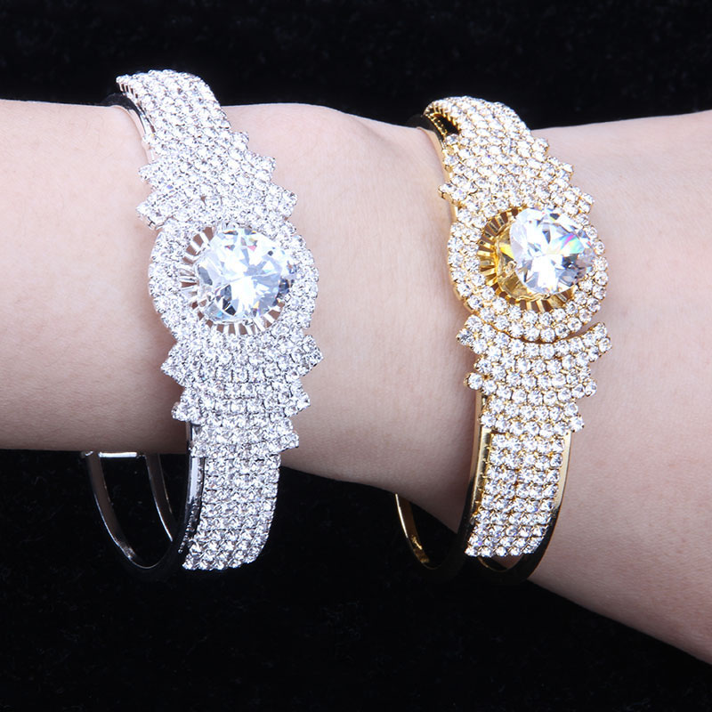 Zirconia Full Of Diamonds Stainless Steel Open Bracelet Manufacturer