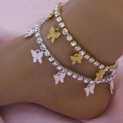 Wholesale Rhinestone Anklet  Butterfly Anklet