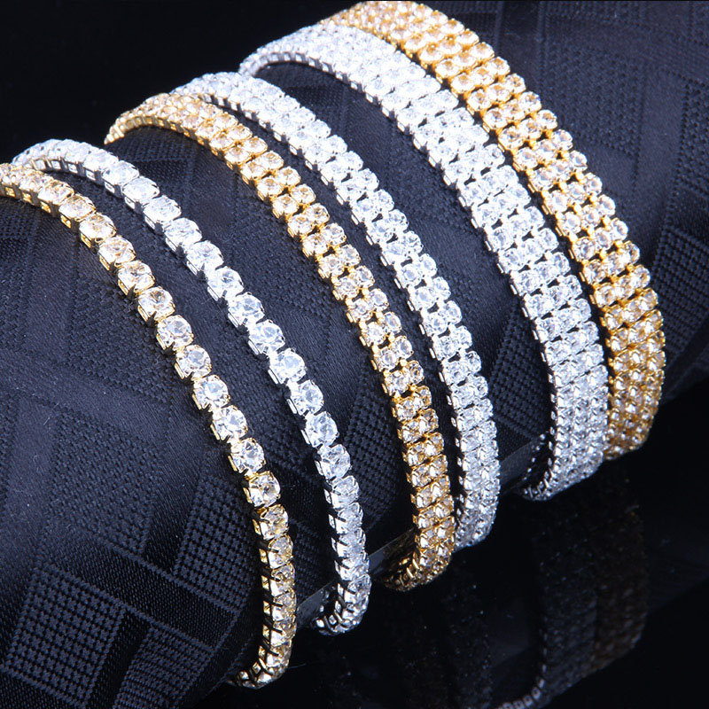 Women's Bracelet Fashion Section Rhinestone Crystal Bracelet Simple With Diamonds Full Of Diamonds Manufacturer