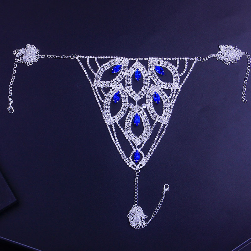 Sexy Body Chain Crystal Rhinestone Leaf Panties Fashion Body Chain Manufacturer