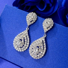 Wholesale Water Drop Earrings With Diamonds And Crystals Popular Simple And Versatile Earrings
