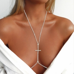 Wholesale Simple Cross Chest Chain Trendy Nightclub Sexy Body Chain