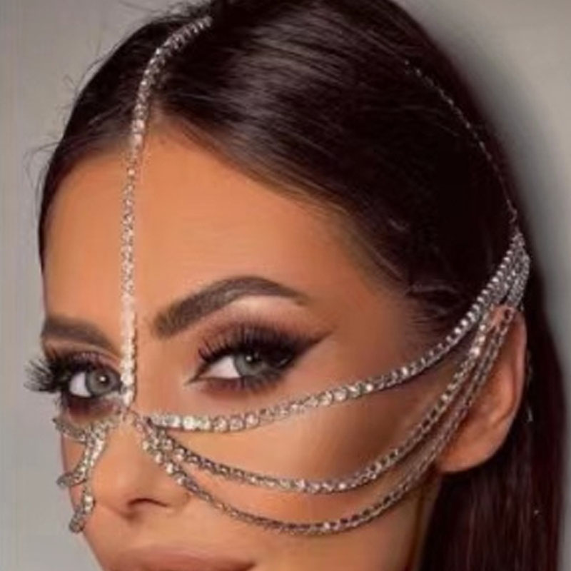 Wholesale Multi-layer Rhinestone Hair Band Ladies Fashion Creative Chain Hair Band