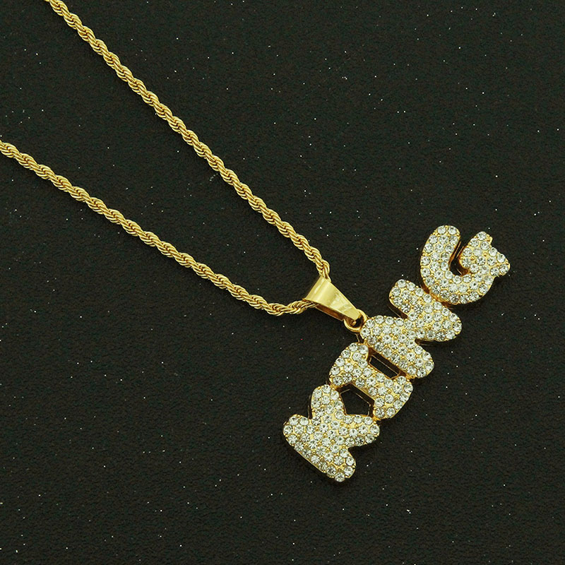 Hip Hop Men's Diamond Studded King Pendant Necklace Supplier